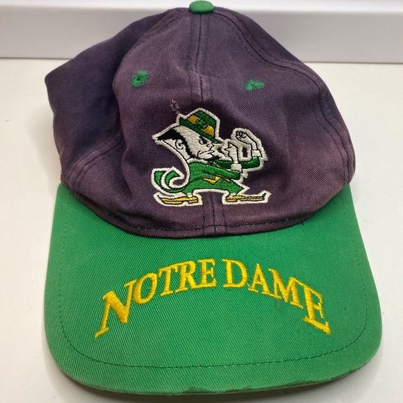 VTG NOTRE DAME Fighting Irish Baseball Hat Cap Snapback OSFM - Picture 1 of 10